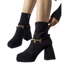 Crne izolirane gležnjače s privjeskom Saviore crno