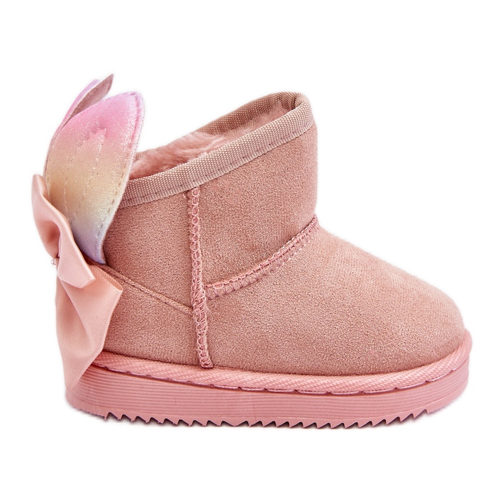 Izolirane čizme za snijeg s mašnama za djevojčice, ružičasta Meriva
