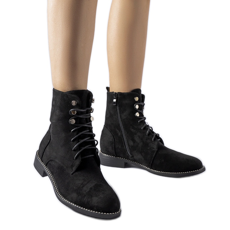 Crne izolirane gležnjače od Carpanzano eko antilop kože crno