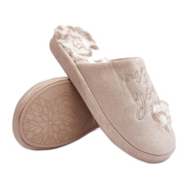 Bež ženske sjajne Geraja papuče