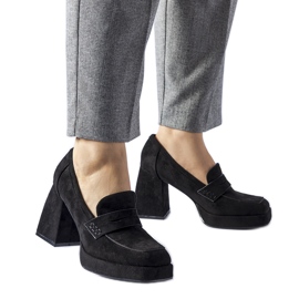 Crne Solaine cipele s visokom petom crna