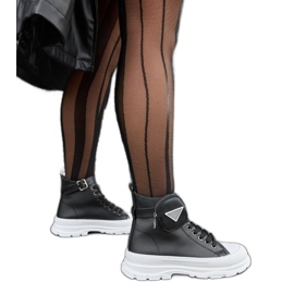 Crne Bolman tenisice s visokom platformom crna