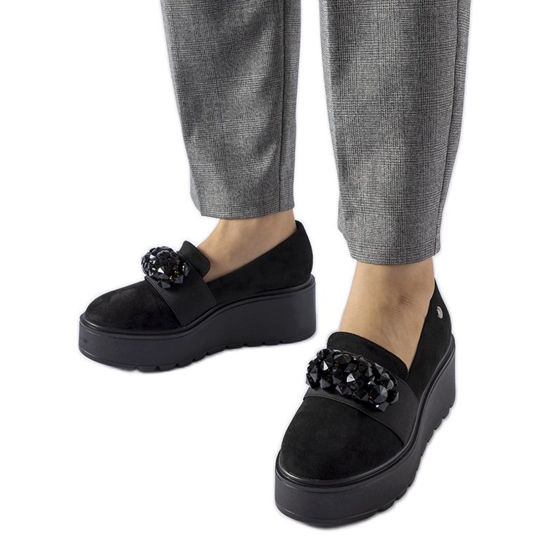 Crne Edma cipele s platformom crno