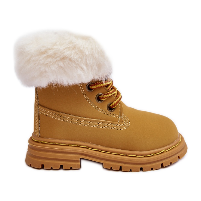 Dječje Trappers čizme s patentnim zatvaračem s krznom Camel Gerande smeđa