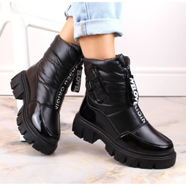 Crne ženske čizme za snijeg s patentnim zatvaračem Filippo DBT4960 crno