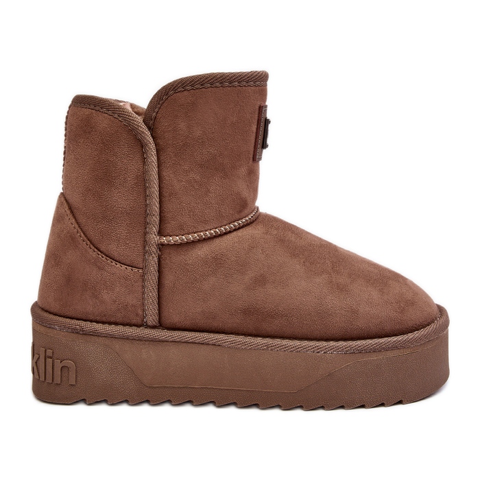 Veganske vodootporne čizme za snijeg s platformom D.Franklin DFSH371004 Tamno bež