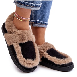 Ženske papuče s krznom crne Sailey crna