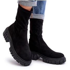 Radničke natikače s ravnom petom, crne Divella crno