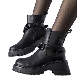 Crne gležnjače s masivnim Beltran potplatom crna