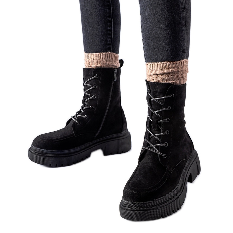 Crne tenisice s masivnim Riel potplatom crno