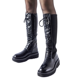 Crne visoke izolirane Geronimo čizme crna