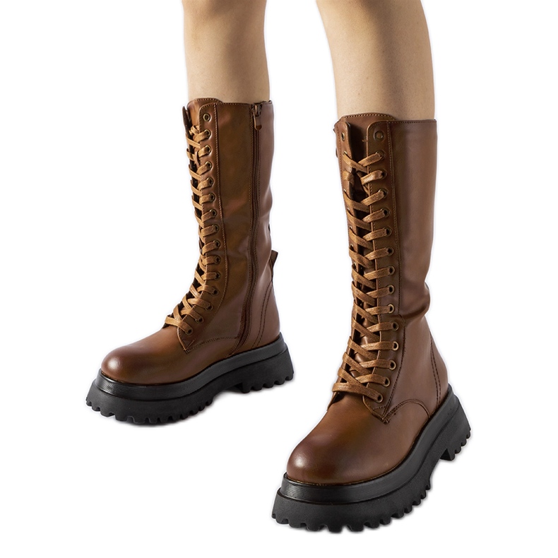 Smeđe visoke izolirane čizme iz Uptona smeđa