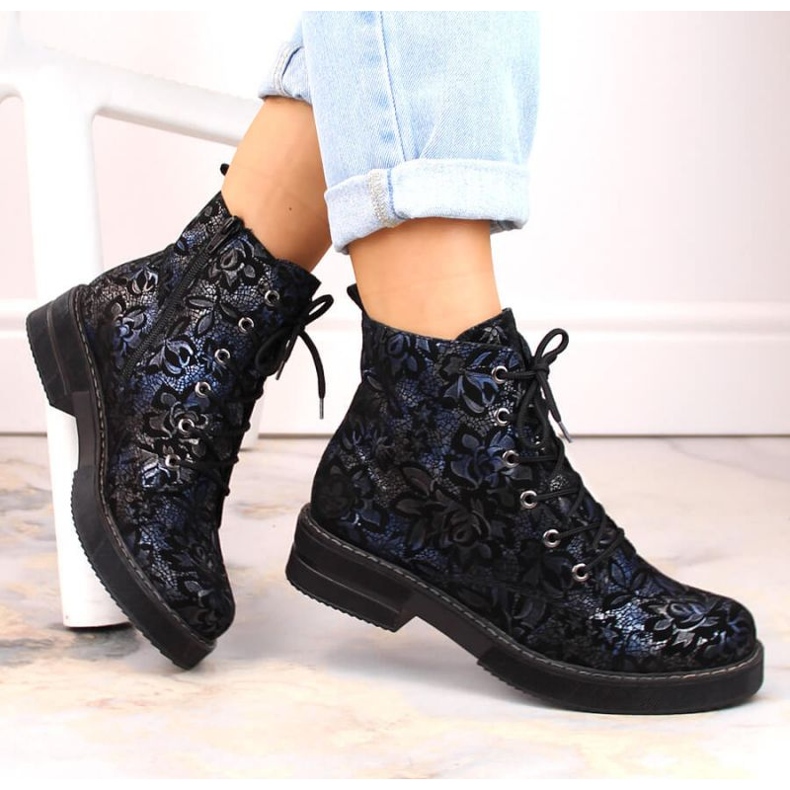 Udobne izolirane kožne čizme Rieker W RKR637 višebojne raznobojna