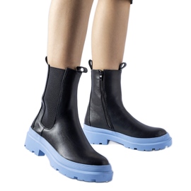 Georgette crne cipele s plavim potplatom crna