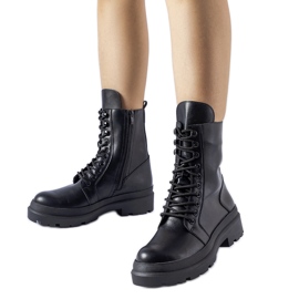 Crne ravne čizme sa Zacharie štitnikom crna