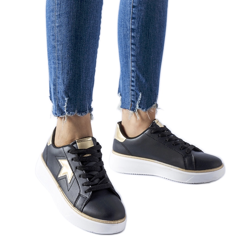 Crno-zlatne sportske tenisice Fraggle