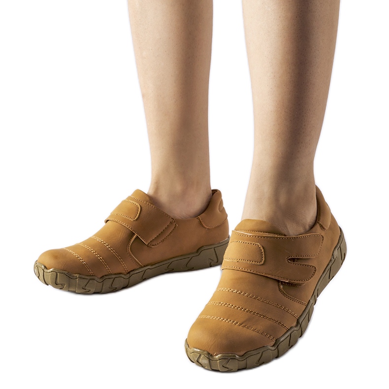 Smeđe Frencham cipele na čičak smeđa