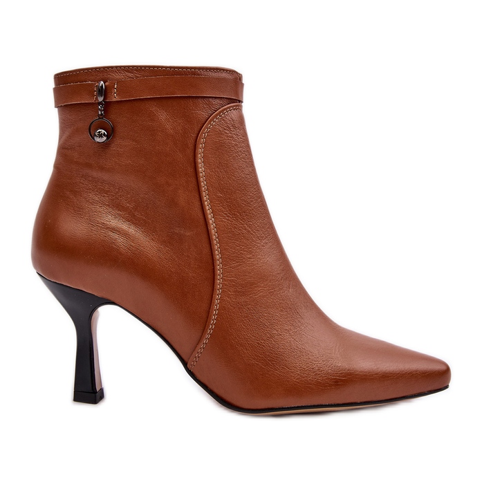 Kožne ženske gležnjače Maciejka 06301-29 Smeđe smeđa