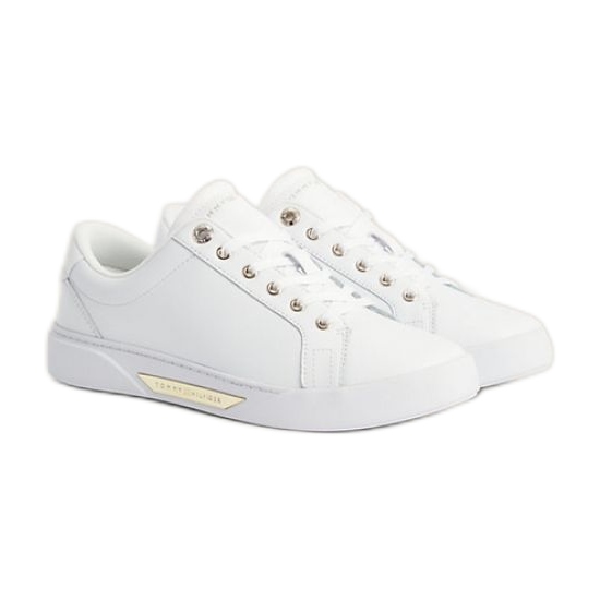 Tommy Hilfiger Golden Hw Court Sneaker W cipele FW0FW075600K7 bijela