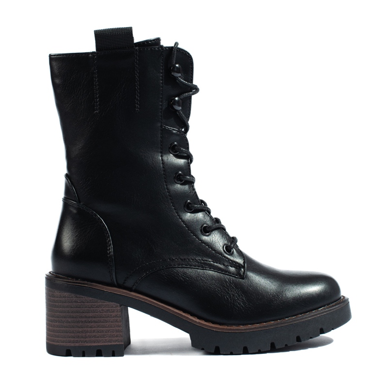 Shelovet visoke crne gležnjače na vezanje crno