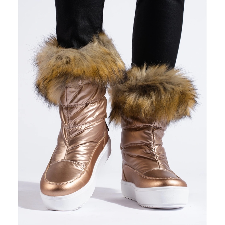 Shelovet ženske ružičaste čizme za snijeg s krznom ružičasta