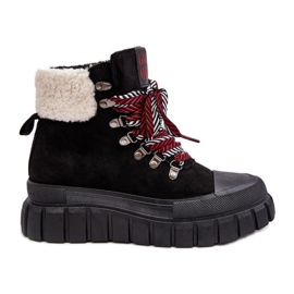 Izolirane Trapper čizme na debelom potplatu, crna Ralotta