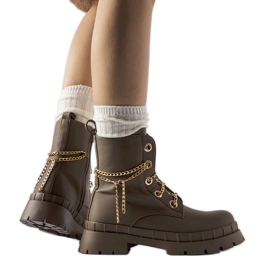 Smeđe planinarske cipele s Alcin lancem smeđa