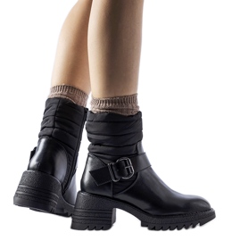 Crne tople čizme s masivnim Nisri potplatom crno