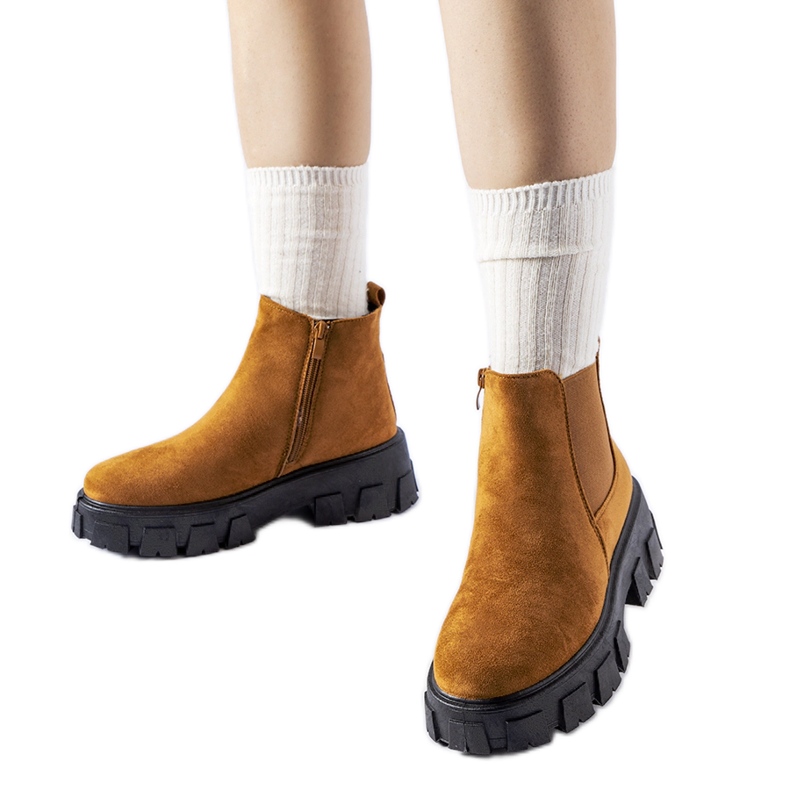 Smeđe niske cipele s masivnim Willo potplatom smeđa