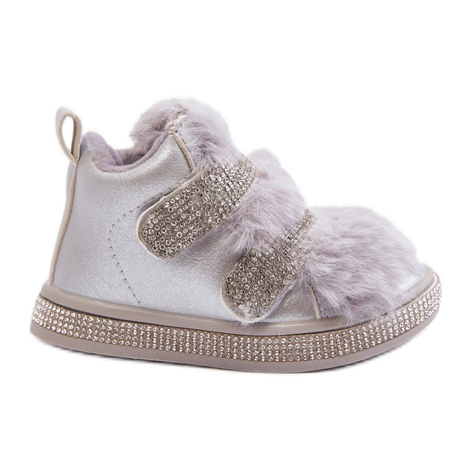 Dječje srebrne Leela izolirane čizme za snijeg srebro