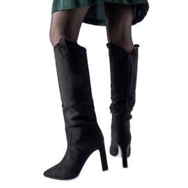 Crne kaubojske čizme Draper crna