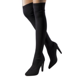 Virginia čizme od crne tkanine crna