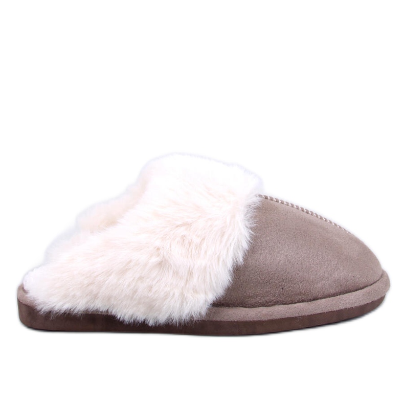 Otteys Mocca ženske papuče s krznom smeđa