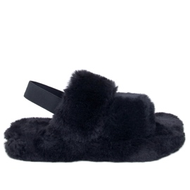 Ženske papuče s elastikom Rhodes Black crna