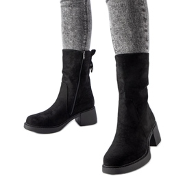 Crne gležnjače od eko antilop kože Agordino crna