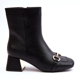 Crne Adinah gležnjače na visoku petu s ukrasom crna