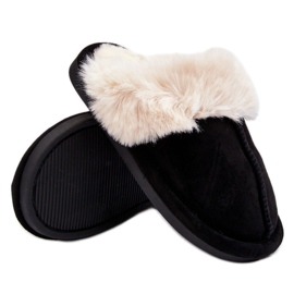 Crne Befana dječje papuče s krznom crna