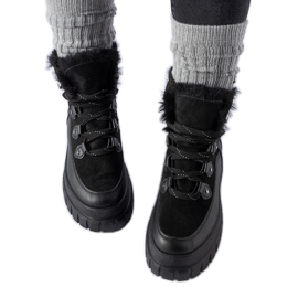 Crne gležnjače s masivnim Cervantes đonom crna