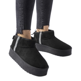 Crne Dennison čizme za snijeg s platformom crna