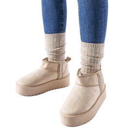 Bež čizme za snijeg na platformi Dennison