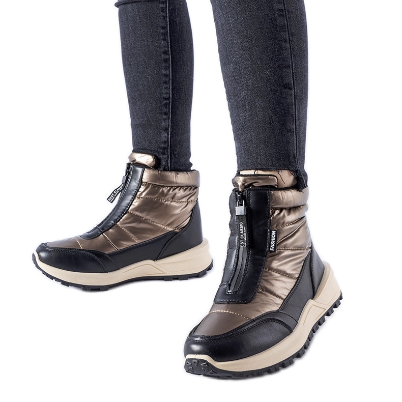 Ritter smeđe izolirane čizme za snijeg s patentnim zatvaračem smeđa