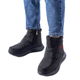 Crne kratke izolirane čizme za snijeg u boji kestena crna