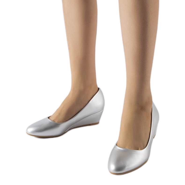 Houston srebrne niske balerinke srebro