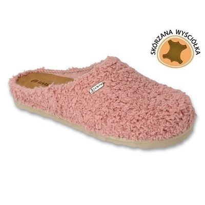 Inblu ženske papuče s kožnim umetkom 155D137 roza ružičasta