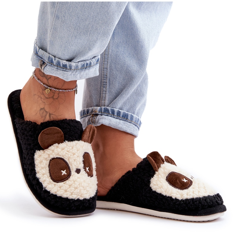 Tople ženske papuče crne Priseth crno