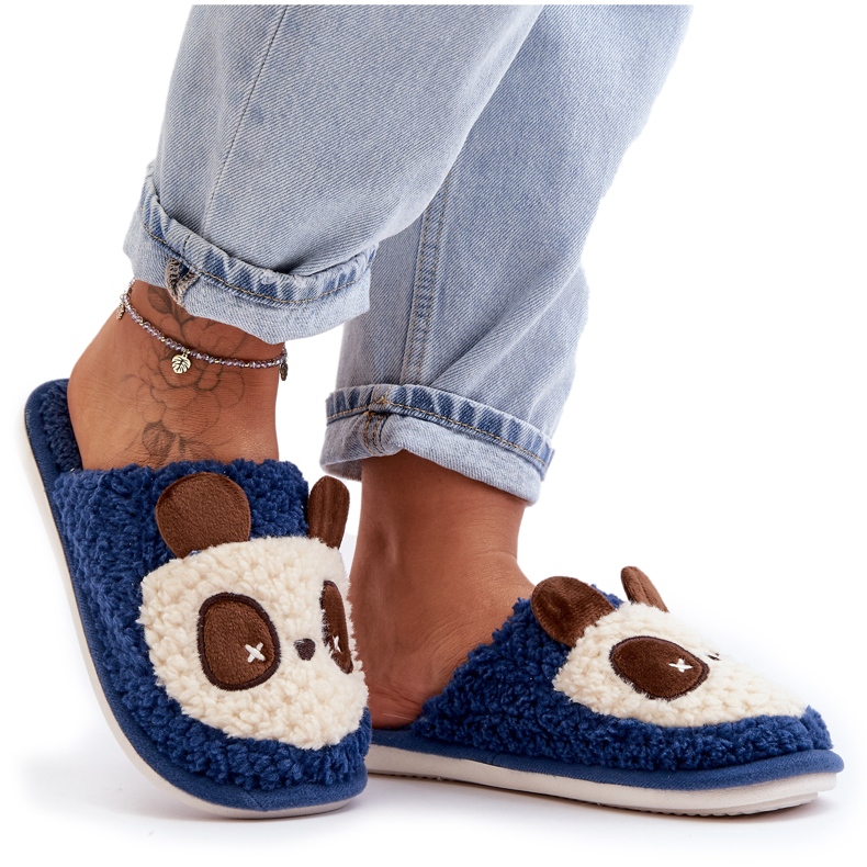 Tople ženske papuče, tamnoplavi Priseth plava
