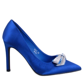 Satenske igle s Trini Blue mašnom plava