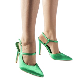 Zelene otvorene pete Aquilone visoke pete zelena