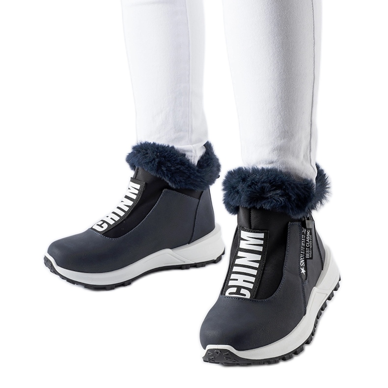 Mornarsko plave izolirane visoke tenisice Oneglia plava