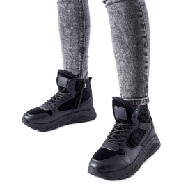 Crne izolirane visoke Malles tenisice crna